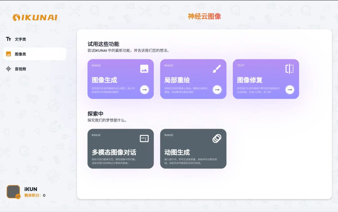 IKUNAI - 一站式 AIGC 集成 0